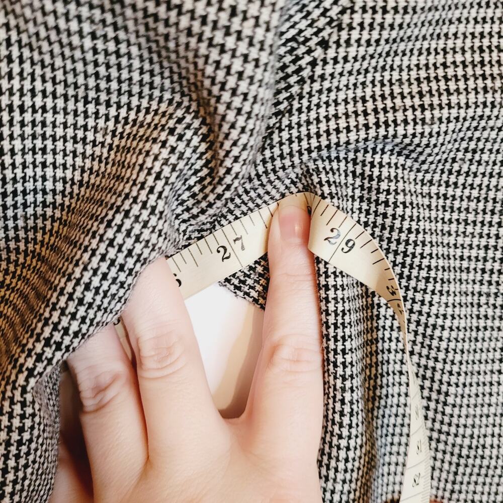 Seek the Label black and white houndstooth straight leg trouser pants Sm Preppy - Picture 10 of 12